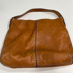 MICHAEL KORS Tan Astor leather hobo